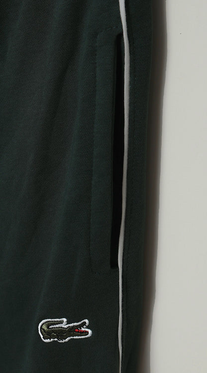 TR328-P- LCSTE 100% COTTON TERRY PIPING TROUSER "DARK GREEN"