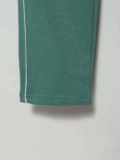 TR328-P- LCSTE 100% COTTON TERRY PIPING 3 POCKET TROUSER "LEAF GREEN"