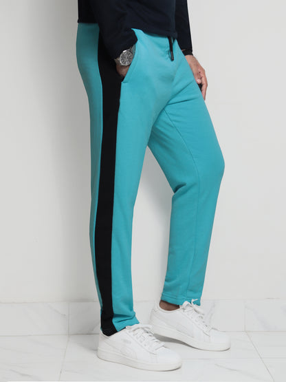 TR328- LCSTE PANEL 100% COTTON TERRY PREMIUM TROUSER "DARK AQUA"