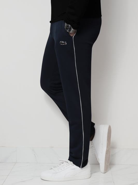 TR328-P- LCSTE 100% COTTON TERRY PIPING TROUSER "NAVY"