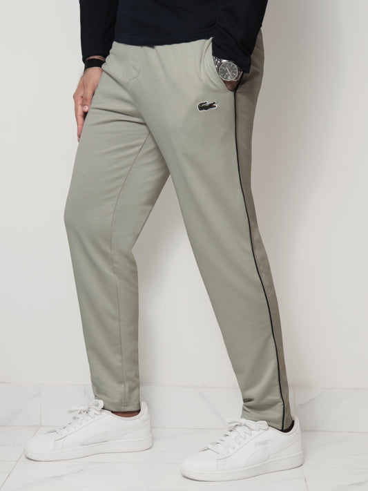 TR328-P- LCSTE 100% COTTON TERRY PIPING TROUSER "KHAKI"