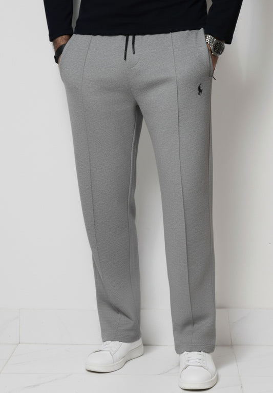 TR329.2- PRLN STRIPE 100% COTTON PREMIUM TROUSER "GREY"