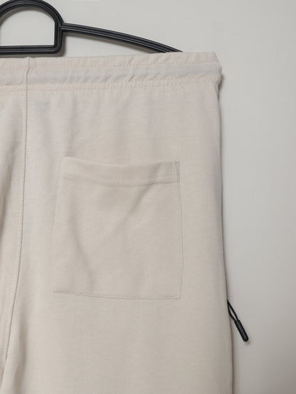 TR329-B- PRLN COTTON TERRY BACK POCKET TROUSER "VANILLA WHITE"
