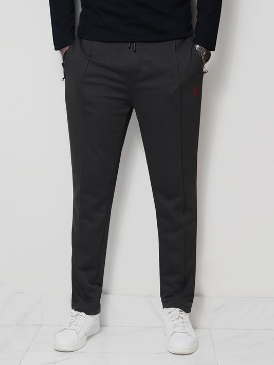 TR329.2- PRLN STRIPE 100% COTTON PREMIUM TROUSER "CHARCOAL"