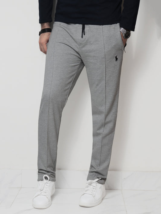 TR329.2- PRLN STRIPE 100% COTTON PREMIUM TROUSER "GREY"