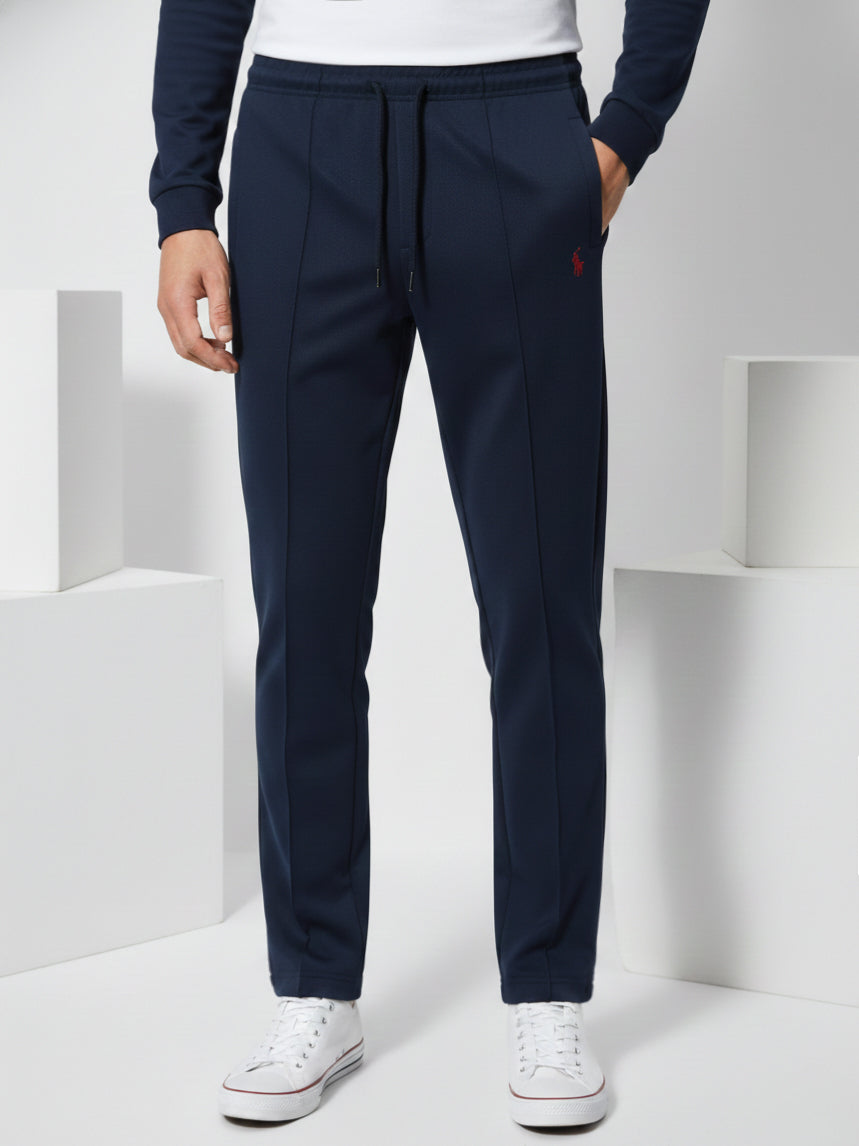 TR329.3- PRLN STRIPE INTERLOCK PREMIUM TROUSER "NAVY
