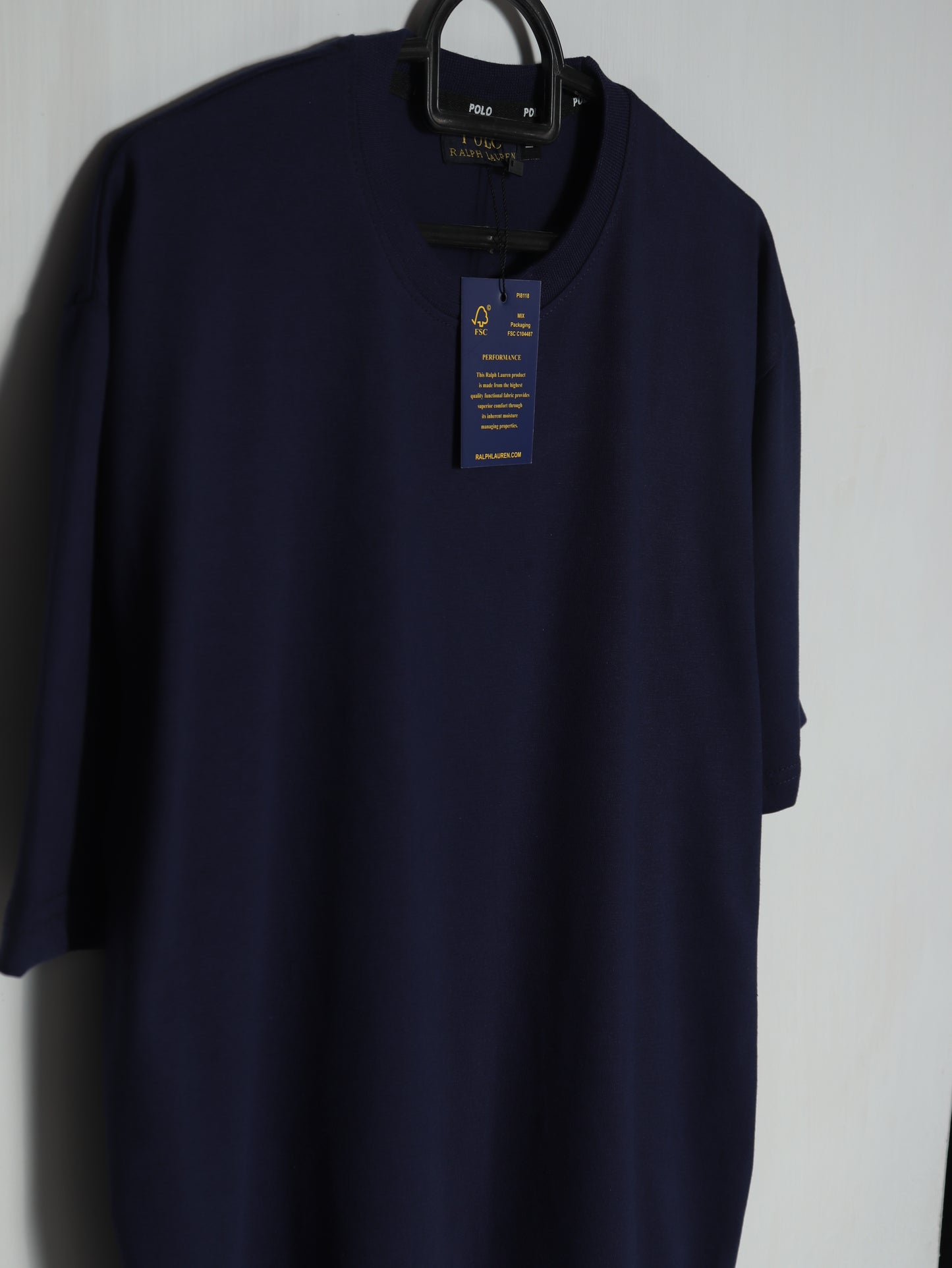 CTS3- PRLN RELAX FIT PREMIUM COTTON T SHIRT "NAVY"