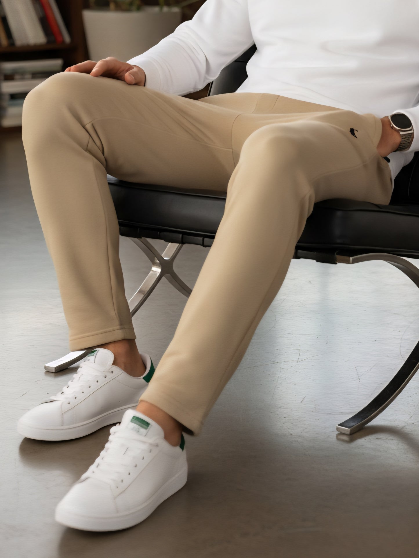 TR329- PRLN COTTON TERRY BACK POCKET TROUSER "SKIN NEW"