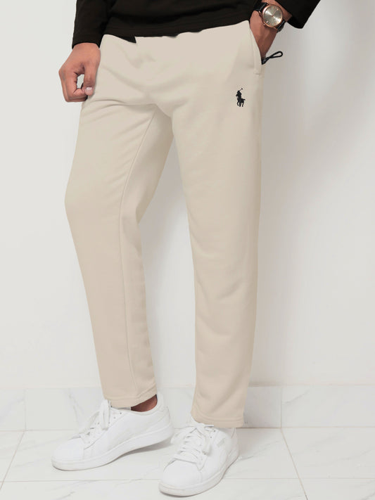TR329-B- PRLN COTTON TERRY BACK POCKET TROUSER "VANILLA WHITE"