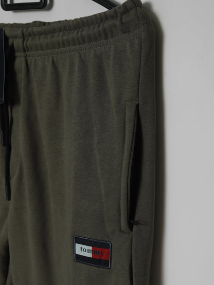 TR337-TMY PURE COTTON TERRY BACK POCKET TROUSER  "OLIVE"