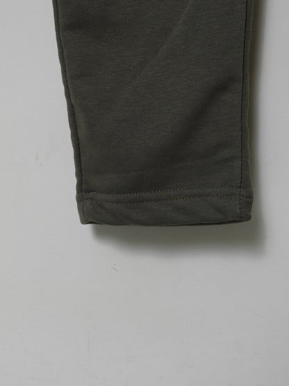 TR337-TMY PURE COTTON TERRY BACK POCKET TROUSER  "OLIVE"