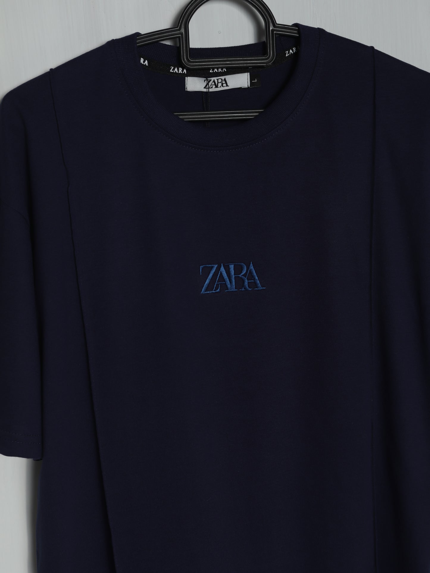 CTS4- ZRA RELAX FIT PREMIUM COTTON T SHIRT "NAVY"