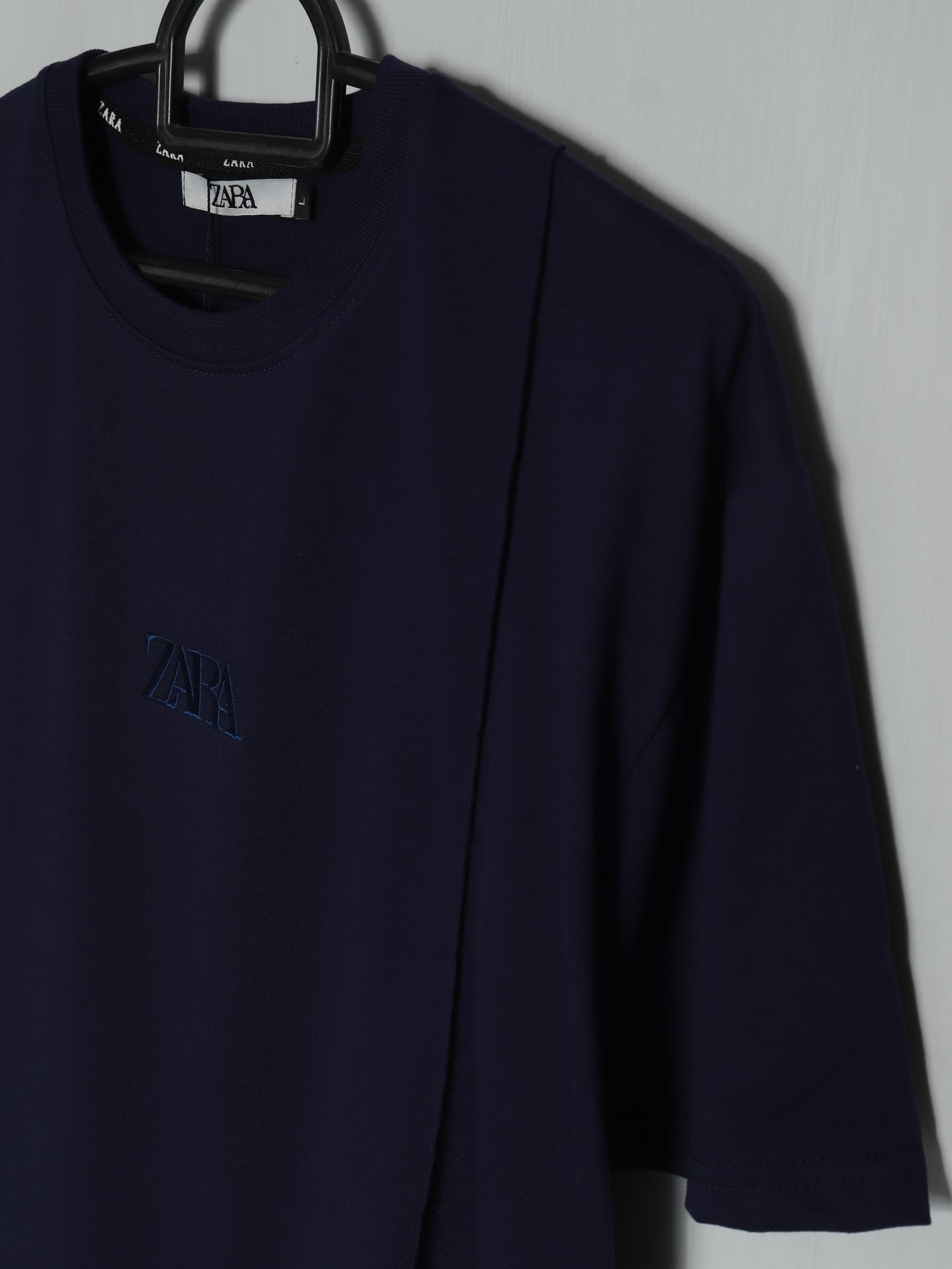 CTS4- ZRA RELAX FIT PREMIUM COTTON T SHIRT "NAVY"