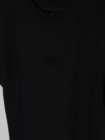 CTS4- ZRA RELAX FIT PREMIUM COTTON T SHIRT "BLACK"