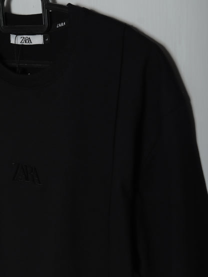 CTS4- ZRA RELAX FIT PREMIUM COTTON T SHIRT "BLACK"