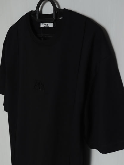 CTS4- ZRA RELAX FIT PREMIUM COTTON T SHIRT "BLACK"
