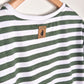 TS105-KLENGKET STRIPED T SHIRT "OLIVE/WHITE"