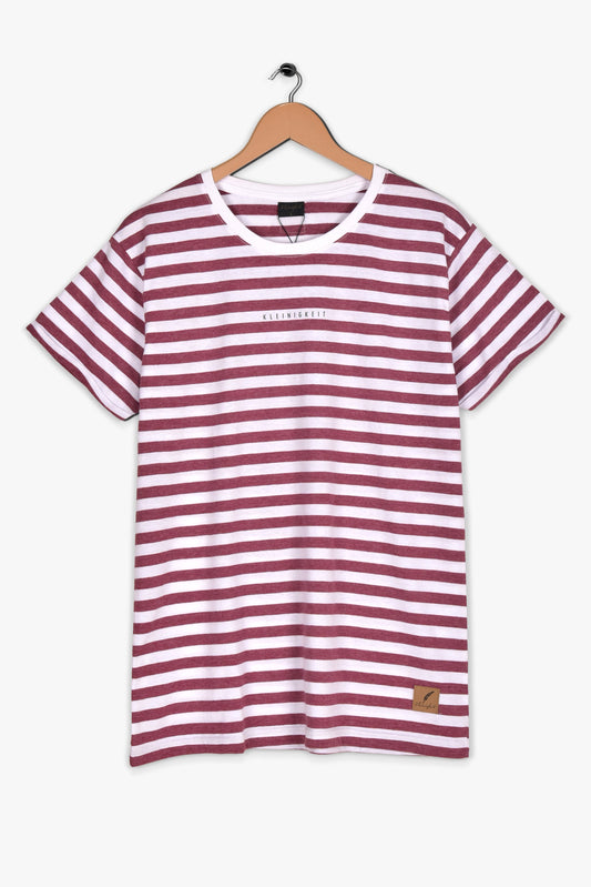 TS105-KLENGKET STRIPED T SHIRT "MAROON/WHITE"