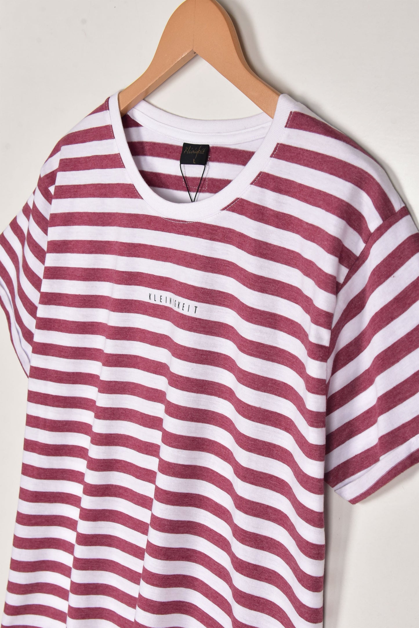 TS105-KLENGKET STRIPED T SHIRT "MAROON/WHITE"