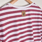 TS105-KLENGKET STRIPED T SHIRT "MAROON/WHITE"