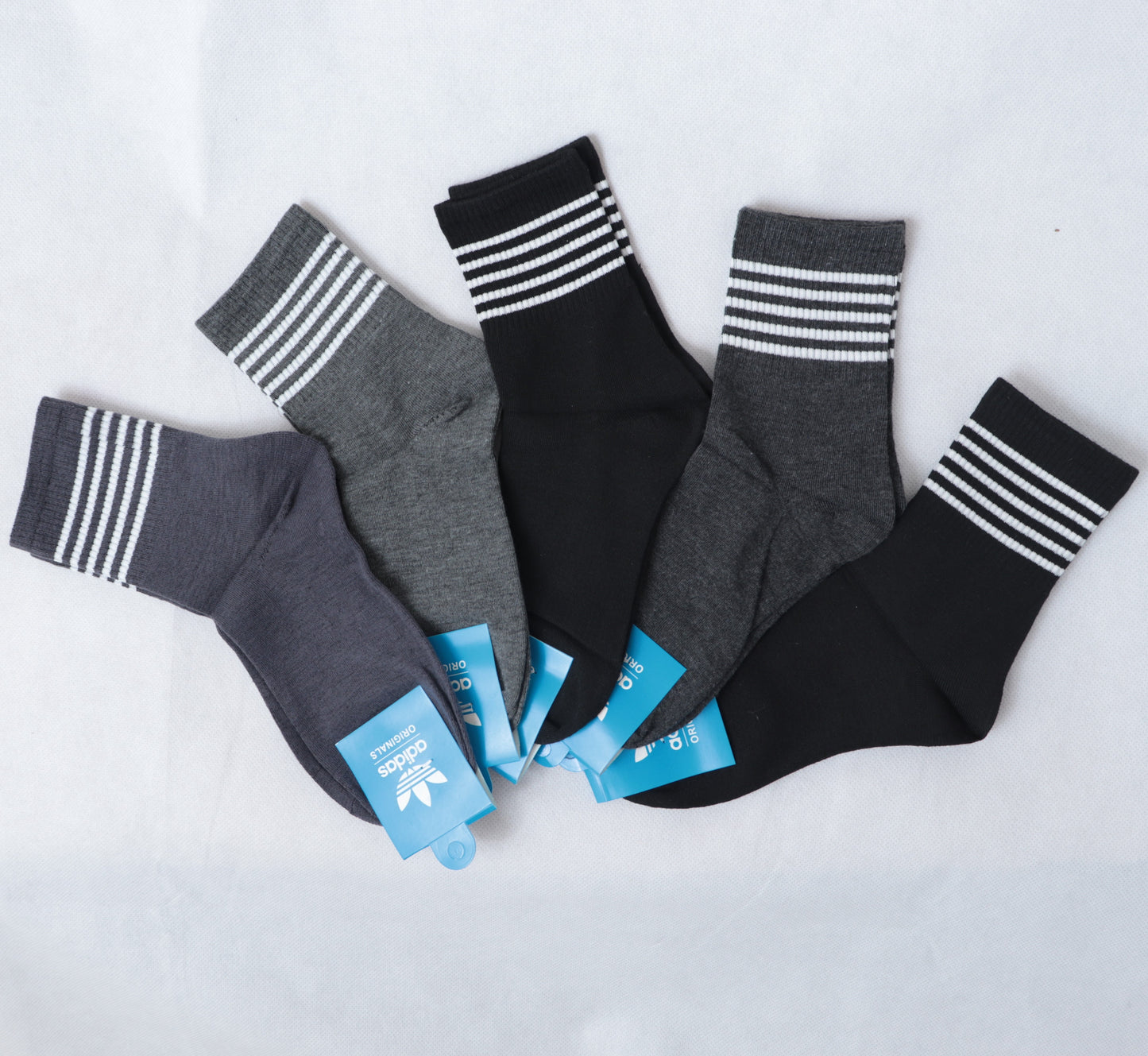 SKS081-ADS Lines Long Ankle Socks