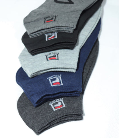 SKS033-FLA ANKLE LOGO PACK OF 5 ANKLE SOCKS