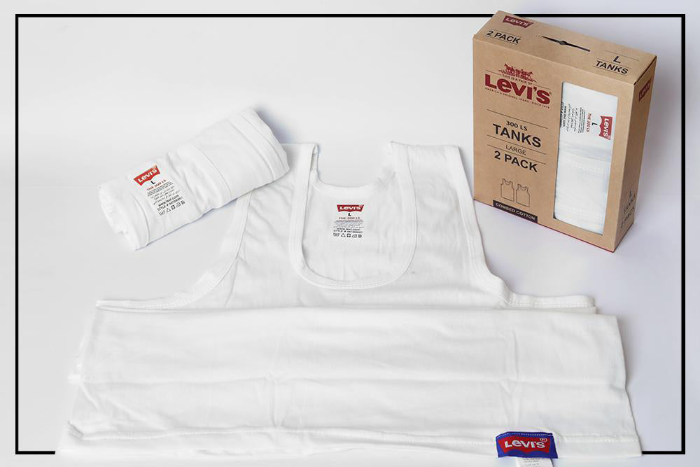 BL-V03-LV'S PACK OF 2 COMBED COTTON STRETCH UNDERSHIRTS (VEST)