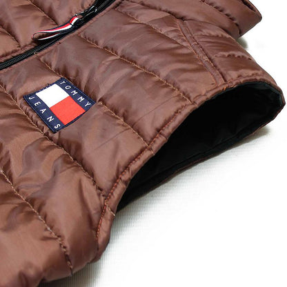 SJ404-THFGR MEN EXCLUSIVE SLEEVELESS QUILTED GILET "BROWN"