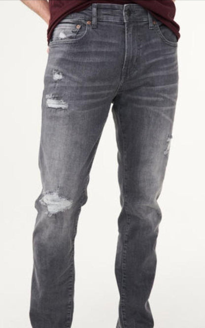 DCP501-APSTL SLIM FIT DESTROYED DENIM "GREY"