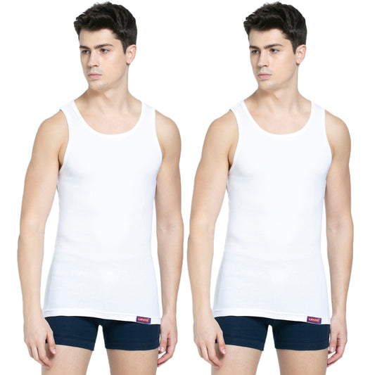 BL-V03-LV'S PACK OF 2 COMBED COTTON STRETCH UNDERSHIRTS (VEST)