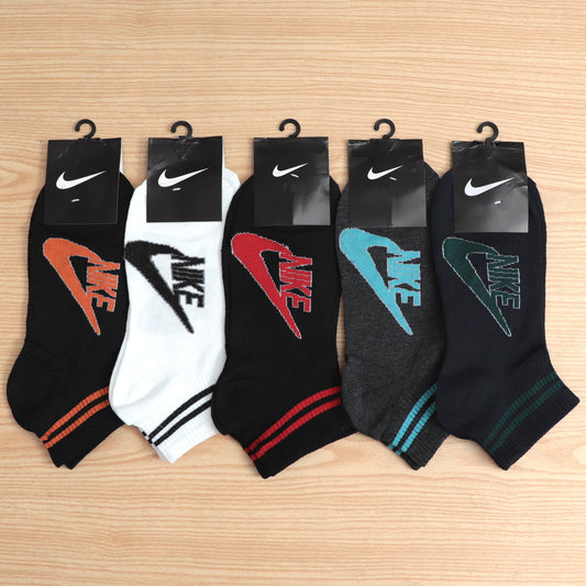 SKS074-NKE BRAND NAME&LOGO IMPORTED ANKLE SOCKS